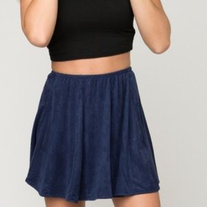 Brandy Melville Blue Suede Skirt